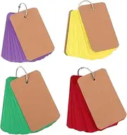 OHPHCALL 4Pcs Keychain Mini Notebook Portable Loose Leaf Memo Pads for School Office Home Creative Stationery for Study Reminders
