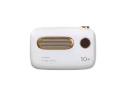 Mini Retro Power Bank Cute 10000Mah Fast Charge With Digital Display-White