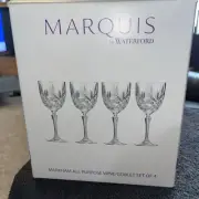 Waterford Crystal Wine Goblet Set Of 4 New Beautiful