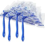 (200 Pack) Kheoxusa 3 Blade Disposable Razor,Three Blade Disposable Razor,Triple Blade Disposable Razor,Disposable Razor Individually Wrapped,Disposable Razors for Airbnb,Travel,Hotel,Tattoo-Grey Blue