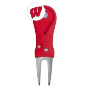 NEW Wincraft University of Wisconsin Badgers Spring Action Divot Tool