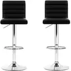 Artiss Black Arne Barstool 2 Pack Supportive High Backrest Corrosion Resistant