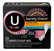 U By Kotex Barely There Liners, 18 Ct (Lot of 2)