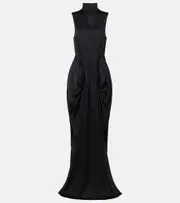 [Stella McCartney] Stella McCartney Draped satin gown AU 2 black