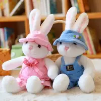 在飛比找樂天市場購物網優惠-長耳朵兔子毛絨玩具兔兔公仔公主垂耳兔韓版兔娃娃睡覺抱枕禮物