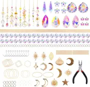 Suncatcher Kit, Crystal Suncatcher Making Kit with 56 Suncatcher Beads & 180 Pcs
