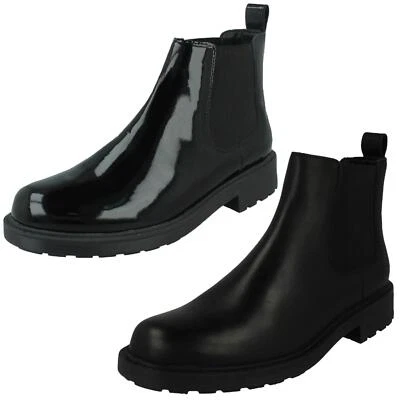 Ladies Clarks 'Orinoco 2 Lane' Casual Leather Ankle Boots - D Fitting