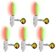 Fishing Rod Light, Alarm Bell Glow Lamp, Small LED Alarm Light Set of 5 for Night Fishing Outdoor Survival Activities