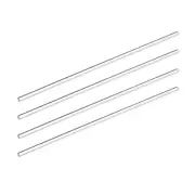 4 Pack 0.2" x 10" Round Rod Solid PMMA Bar for DIY Crafts Clear