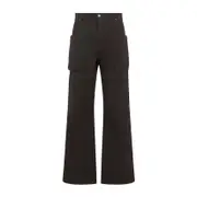 [Rick Owens Drkshdw] Rick Owens Drkshdw-Dark Dust Brown Cotton Stefan Cargo Pants-Uomo 32 WAIST