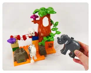 JDLT幼兒版動物園場景建構大積木(CE環保塑料)(5063)(43PCS)【888便利購】 (7.6折)