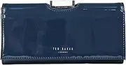 [TED BAKER] London Womens Ladies Girls Bitaas Large Bobble Matinee Purse Wallet in Navy Blue Patent Leather, Navy Blue, L, Classic