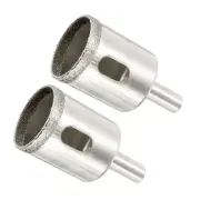 2pcs 25mm Diamond Drill Bit Hole Saw Tile Glass Marble Fiberglass Ceramic Tool