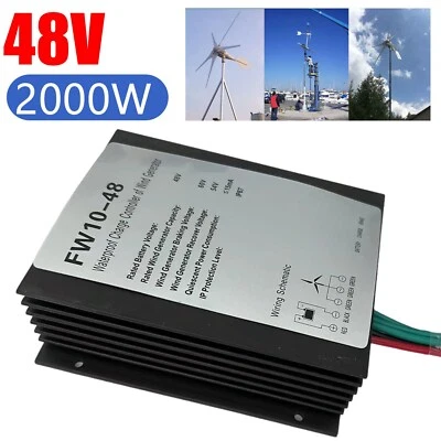 Wind Charge Controller 2000W 48V Turbine Generator Waterproof With 2KW Charger