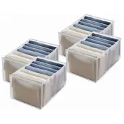 8Pcs Wardrobe Storage Organiser, Jeans Compartment Storage Box Closet,3221