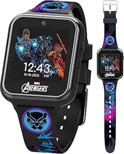[Accutime] Kids Educational Learning Smart Watch Toy for Boys, Girls, Toddlers - Selfie Cam, Learning Games, Alarm, Calculator, Pedometer (Model: AVG4608AZ), Black, 40mm