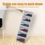 Shoe Storage Box Visible Dustproof Shoes Display Case Shoe Organizer Smooth Edge
