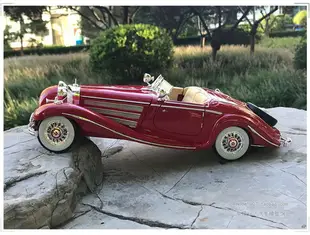 美馳圖1:18奔馳500K原廠仿真合金汽車模型車 收藏復古懷舊老爺車