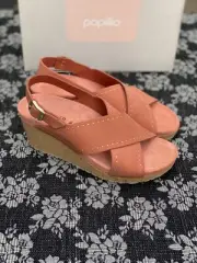 Birkenstock Papillio Samira Rivets Sandal Size 40 / 9 Wedge Heel Earth Red