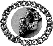 Skull Dog Collar Gothic Retro Choke Chain Antique Black Over Stainless Steel Biker Cuban Link Dog Collar 30mm Punk Style Rock Skulls Carving Dog Necklace Choke Collar for Big Breeds Dogs (20 inch)