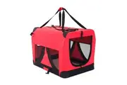 Paw Mate Red Portable Soft Dog Cage Crate Carrier L