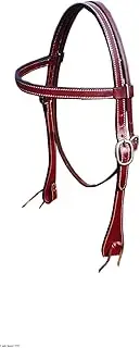 LEATHERRIDE Western Leather Unisex Adult Headstall for Horses (Brown)
