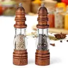 Visible Bottle Body Pepper Grinder Bottle Oak Pepper Abrader Spice