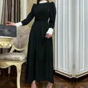 Modest Kaftan Women Abaya Maxi Dress Caftan Long Robes Evening Dubai Arab Gown