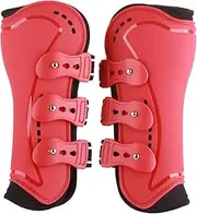Horse Front Leg Boots Open Tendon Adjustable Support Protective Wraps Equestrian Equipment Breathable Absorbing Prevent Slip Soft Lining Guard for Riding Jumping