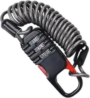 Motorcycle Helmet Cable Lock, Electric Scooter Lock | Pram Lock with 3-Digit Combination - Retractable Cable Lock for Helmet, Luggage, Electric Scooter, Motorcycle