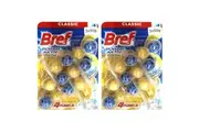 2x 3PK 150g Bref Power Active Bathroom Toilet Bowl Block Cleaner Freshener Lemon