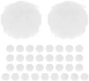 uxcell 35-Pack Faux Fur Pom Poms, 1.2 Inch/ 1.2 cm Soft Fluffy Pompoms Balls Faux Rabbit Fur with Elastic Loop for Hats/Bags/Keychains/Knitting Accessories/DIY Crafts [White]