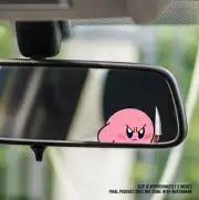 Mini Peeker Sticker Kirby Angry Knife Peeker, Chibi Kawaii Vinyl Sticker, Kirby