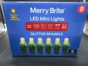 Merry Brite Warm White LED Glitter Sparkle Christmas Lights Wedding Patio Party