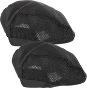 [NOLITOY] Professional Chef Hat 2pcs Women Worker Hat Hair Net for Kitchen Spa Cleaning Black