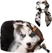 [YTYVAGT] Scrub Caps Women,Scrub Hats Suitable for Women,Cute Dog Animal Pattern