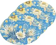 Yellow Sunflower Flower and Whites Absorbent Clean sponges Magic Eraser Effortless Decorative Cleaning sponges for Household use New Home Essentials (3 Count)