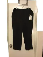 Jeanswest Size 16 Black Belted Crop Trousers