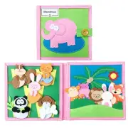 Handmade Felt Quiet Book- Finger Puppet Animals