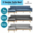 3 Seater Sarantino M2570 Linen Fabric Sofa Bed Lounge Couch Modular Furniture