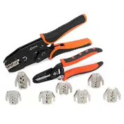 KF CPTEC Crimping Tool Set 9 PCS - Ratcheting Wire Crimper - Quick Exchange J...
