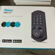 Veise Fingerprint Smart Locks for Front Door with Handle Set Silver Finish