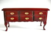 dollhouse doll house miniature VINTAGE WOOD MAHOGANY SIDEBOARD BUFFET TABLE 1:12