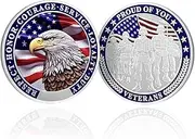 CHURYUML Military Challenge Coins Thank You for Your Service Coins Veterans Gifts Military Appreciation Gift for Men Women Navy Army Soldiers Honor Coin Thanksgiving Christmas Veterans Day Present