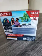 Intex Dura-Beam Deluxe Airbed Mattress Queen Size 20"