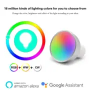 GU10 WiFi Smart LED Bulbs RGBW C+W White 5W Dimmable Lamps Smart Life Remote Voi