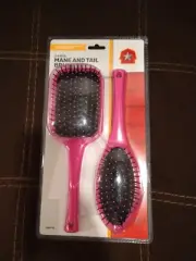 2 piece Mane and Tail Brush set Pink