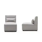 Foret 1pc Sofa Modular Extension Lounge Couch Fabric Seater Chaise Beige