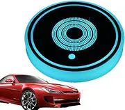 Car Coaster with Light, USB Car Cup with LED Gleam, ABS Material, Intelligent Sensor Vehicle Holder Insert Tray with Color Changing for, Sedan, Easy to Clean, Fit