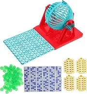 ERINGOGO Set Machine Set for Tabletop Games Interactive Bingo Game with Design Hand Cranked Mechanism for Family Gatherings and Parties Engaging Plaything for Fun